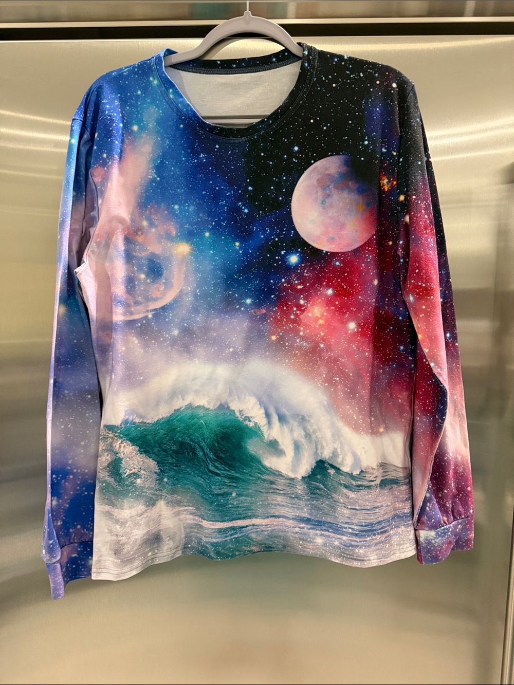 Blackmilk oversized boyfriend Galaxy Wave Long-Sleeve Tee